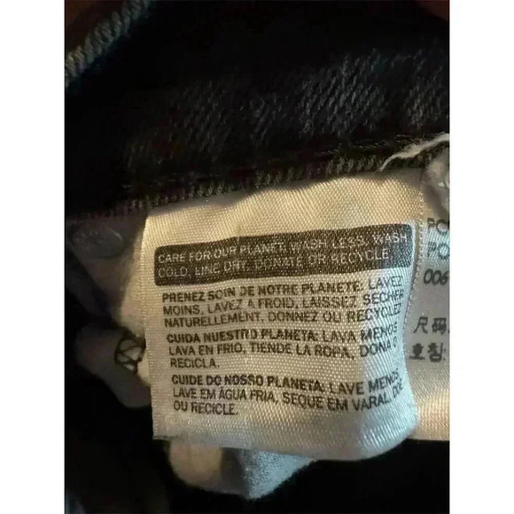 Levi's Men's Straight Jeans Size 34 Black Dark Wash 5-Pocket Style R red tab - Picture 8 of 8